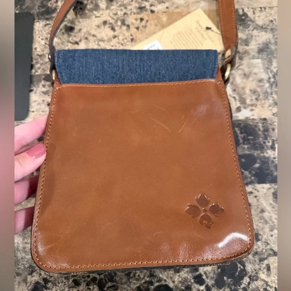 Patricia Nash Denim Leather Colorblock Lari Crossbody - Picture 11 of 16